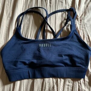 NOBULL Blue Sports Bra Moisture-Wicking Racerback